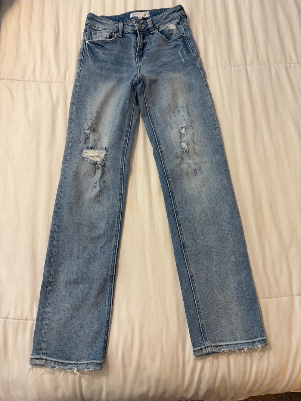 Risen Classic Light Blue Distressed Women's Jeans